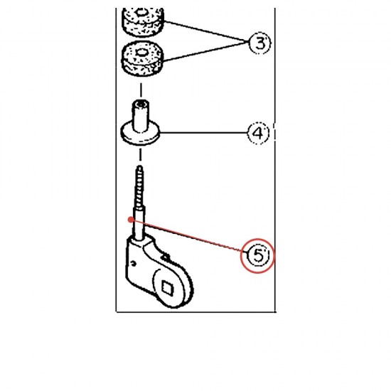 Partie supérieure tilter E stand cymbale CS635/630/640 - YAMAHA U0651371