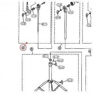 Perche stand cymbale 10 v2 CS655 - YAMAHA U0651387
