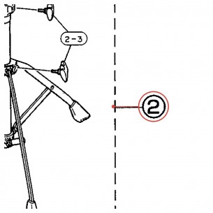 Piètement complet stand cymbale 22,2 x 590 CS641 - YAMAHA U0651550
