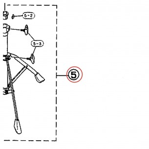 Cymbal Stand Complete Base Section 22.2 x 365 v2 CS640/645 - YAMAHA U0651560