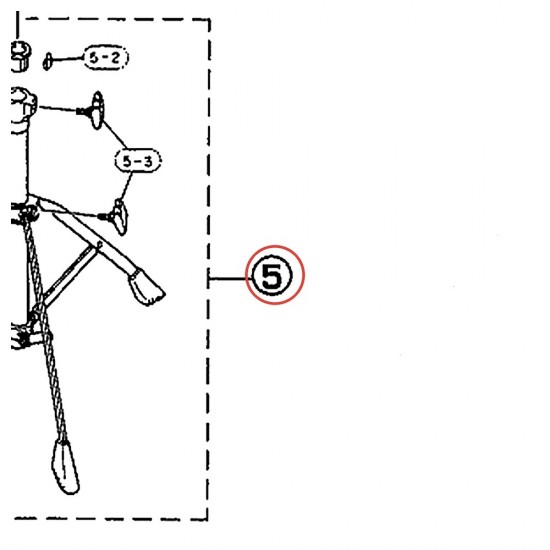 Piètement complet stand cymbale 22,2 x 365 v2 CS640/645 - YAMAHA U0651560