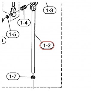 Cymbal Stand Upper Tube 19 x 465 v3 CS750 - YAMAHA U0651595