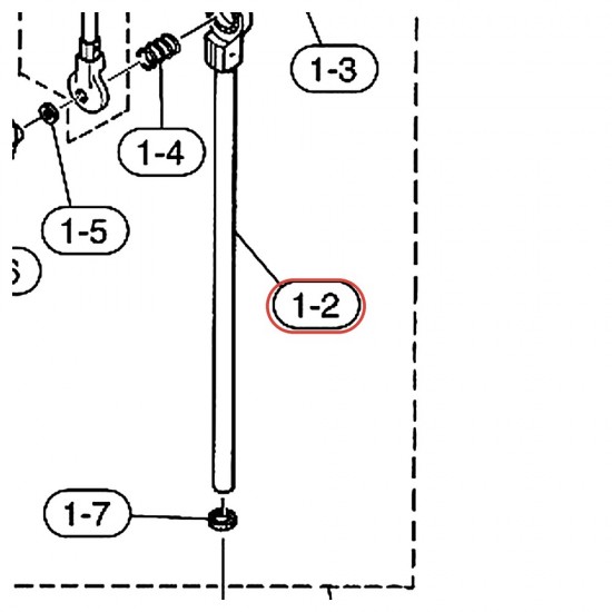 Cymbal Stand Upper Tube 19 x 465 v3 CS750 - YAMAHA U0651595