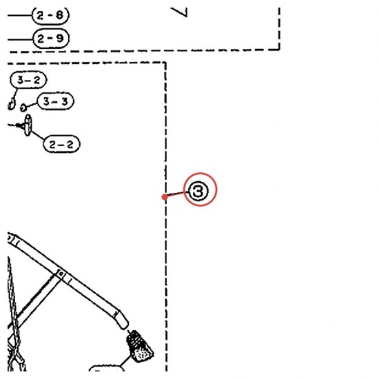 Cymbal Stand Complete Base Section 28.6 x 410 v3 CS840/845 - YAMAHA U0651610