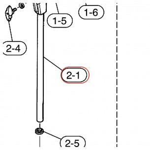 Cymbal Stand Upper Tube 19 x 465 v4 CS755 - YAMAHA U0651755
