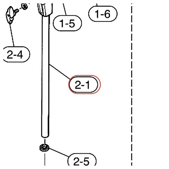 Cymbal Stand Upper Tube 19 x 465 v4 CS755 - YAMAHA U0651755