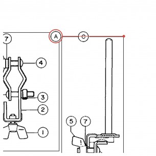 Plaque de serrage pour fixation charleston HSAT-910 - YAMAHA U0660230