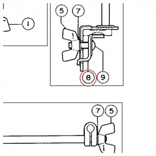 Plaque de serrage pour fixation charleston HSAT-910 - YAMAHA U0663121