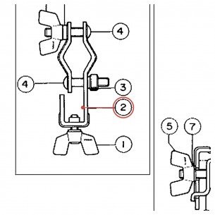 Hi-Hat Attachment Plate v1 HSAT-910 - YAMAHA U0663330