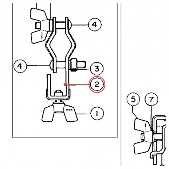 Plaque de fixation v1 pour fixation charleston HSAT-910 - YAMAHA U0663330