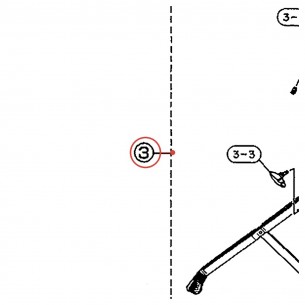 Piètement complet stand de tom 28,6 x 410 WS-840A/850 - YAMAHA U0670516