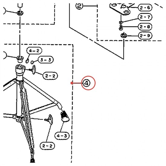 Piètement complet stand de tom 28,6 x 325 WS950/955 - YAMAHA U0670640