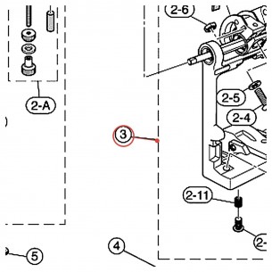 Cadre de pédale (H) 6 v6 double pédale DFP9415/9315L - YAMAHA U0680055