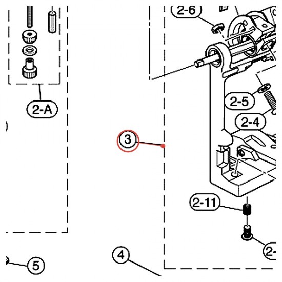 Cadre de pédale (H) 6 v6 double pédale DFP9415/9315L - YAMAHA U0680055
