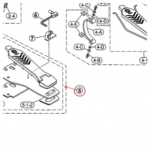 Semelle de pédale (E)3 v6 seule DFP8110 FP8110 - YAMAHA U0680178