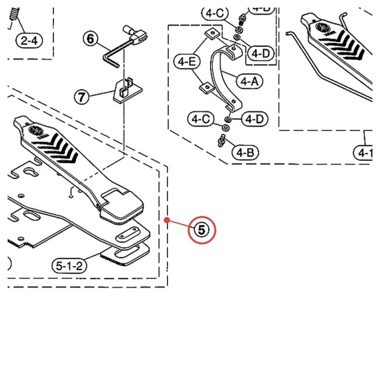Semelle de pédale (E)3 v6 seule DFP8110 FP8110 - YAMAHA U0680178