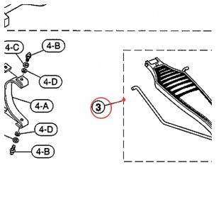 Bass Drum Pedal Footboard (D)6 Assembly FP6210 FP6110 - YAMAHA U0680210