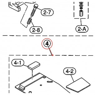 Double Pedal Base Plate v9 Assembly DFP8110S DFP7210S - YAMAHA U0680250