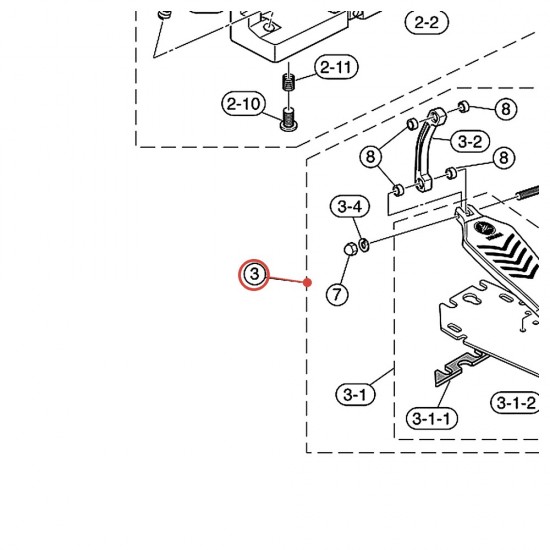 Pedal Footboard (E) 5 Sub-Assembly DFP9415 FP9415 - YAMAHA U0680428