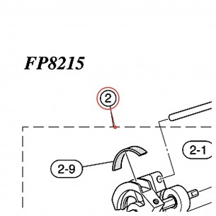 Bass Drum Pedal Frame (H) 9 Assembly v2 FP8215 - YAMAHA U0680560