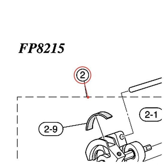 Bass Drum Pedal Frame (H) 9 Assembly v2 FP8215 - YAMAHA U0680560