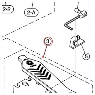 Semelle de pédale (E) 3 v7 complète DFP8215 FP8215 - YAMAHA U0680570