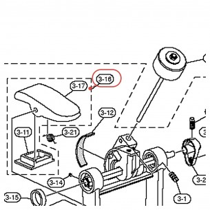 Serrage de cercle (G) pédale grosse caisse FP9500D DFP9500 - YAMAHA U0680770