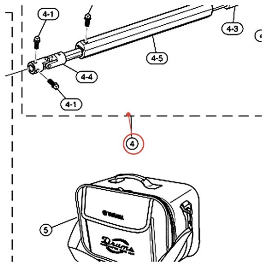 Cardan complet 6 double pédale DFP9500D DFP8500C - YAMAHA U0680820