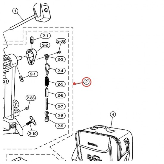 Cadre de pédale grosse caisse (J) simple v2 FP9500C HW880 - YAMAHA U0680840