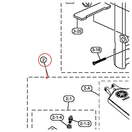 Semelle de pédale grosse caisse (F) v2 FP8500B - YAMAHA U0680900