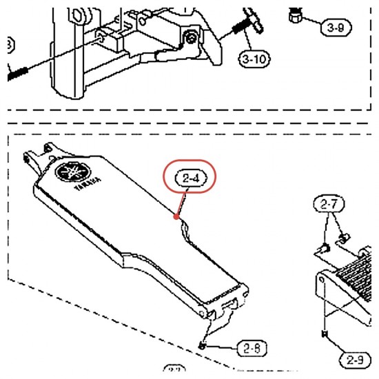 Pedal Footboard (F) Sub-Assembly FP8500C DFP8500C - YAMAHA U0681160