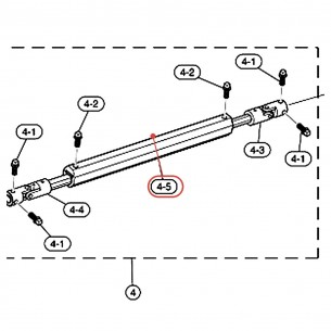 Corps principal de cardan double pédale DFP9500 DFP8500C - YAMAHA U0681170