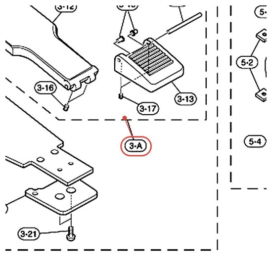 Pedal Footboard (G) Assembly C FP9500C DFP9500C - YAMAHA U0681190