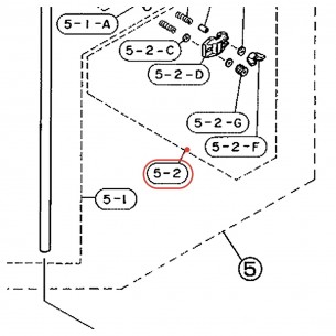 Embase de clamp ouvert (A)-2 CH-805/905 CS-855 - YAMAHA U0690150