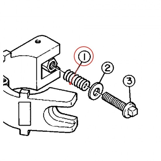 Ressort 7 x 17 pour clamp MC - YAMAHA U0693140