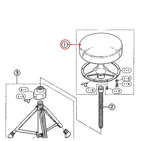 Drum Throne Seat Reinforced Frame Assembly DS-920 - YAMAHA U0720501