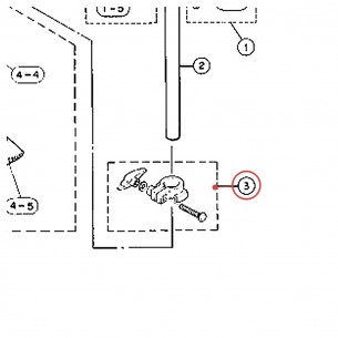 Drum Throne Position Clamp Assembly 25.4 (G) DS830/930 - YAMAHA U0720640