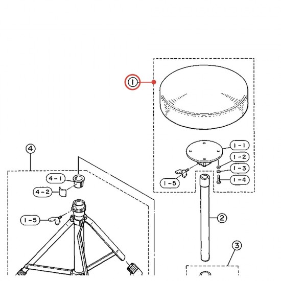 Cadre renforcé d'assise siège batteur DS-810 DS720/820 - YAMAHA U0722020