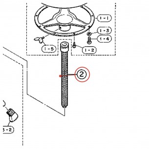 Drum Throne Threaded Height Adjustment Rod DS920 - YAMAHA U0725400