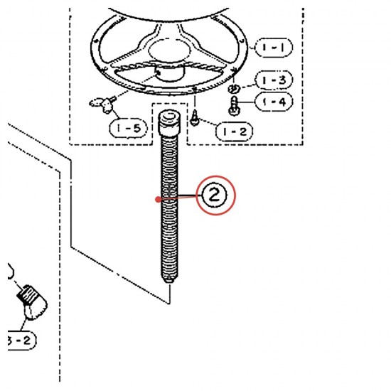 Drum Throne Threaded Height Adjustment Rod DS920 - YAMAHA U0725400