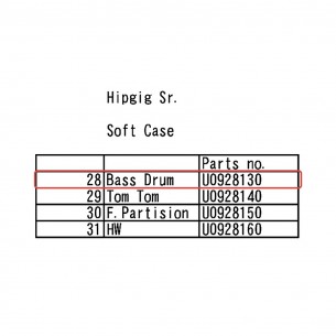 HipGig SR Bass Drum Nylon Soft Case - YAMAHA U0928130