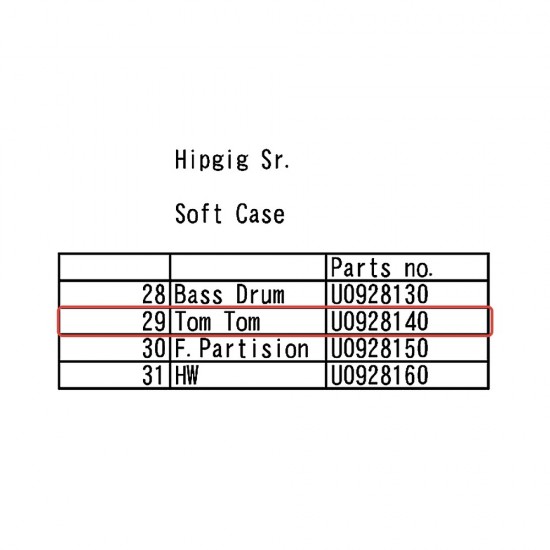 HipGig SR Tom Nylon Soft Case - YAMAHA U0928140