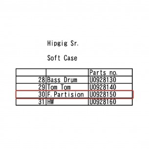 Fiberboard Plastic Partition for HipGig Case - YAMAHA U0928150