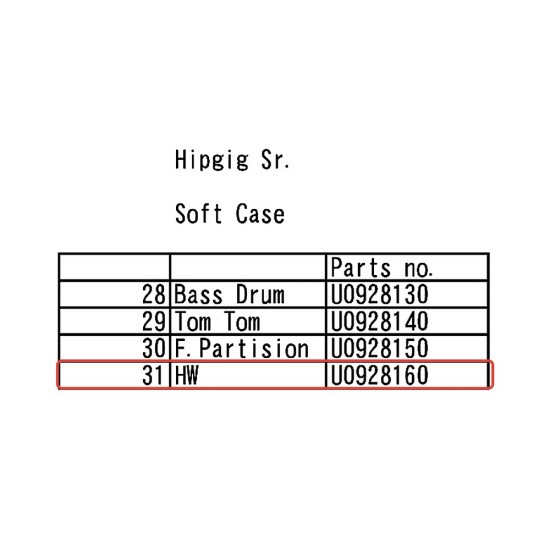 HipGig SR Hardware Soft Case - YAMAHA U0928160