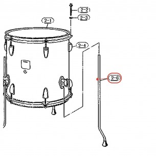 DP Floor Tom Leg Assembly - YAMAHA U0960090