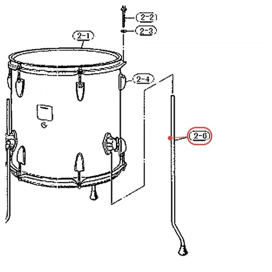 DP Floor Tom Leg Assembly - YAMAHA U0960090