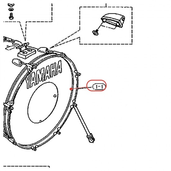 DP-22S Bass Drum Hoop 22" - YAMAHA U0963070