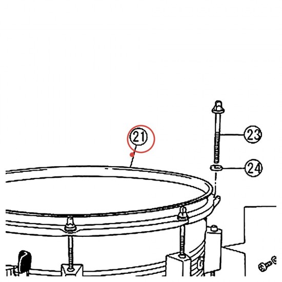Cercle caisse claire côté frappe 14" 8 trous DP - YAMAHA U0963110