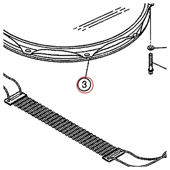 Cercle Dyna Hoop 3 caisse claire côté timbre 14" 10 trous NSD1455 - YAMAHA U0963341