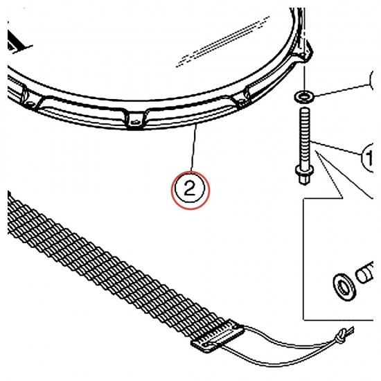 Cercle Dyna Hoop 3 caisse claire côté timbre 14" 10 trous noir SD6465MB - YAMAHA U0963345